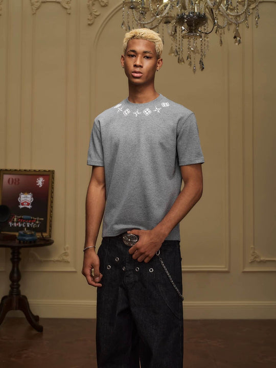 YADcrew Four Leaf Clover Pearl Neckline Tee | Face 3 Face