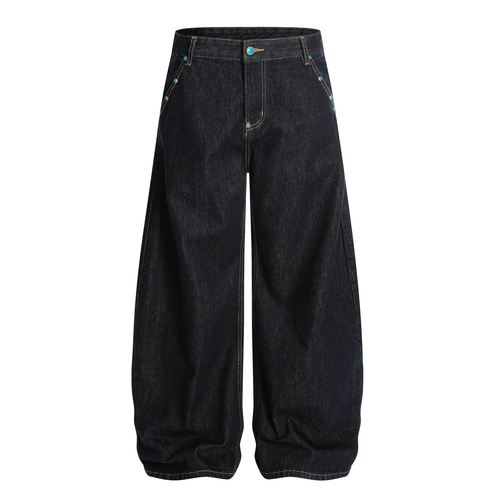 F3F Select Turquoise Studs Machete Jeans | Face 3 Face