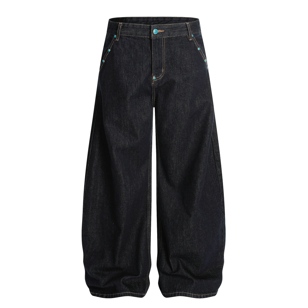 F3F Select Turquoise Studs Machete Jeans | Face 3 Face