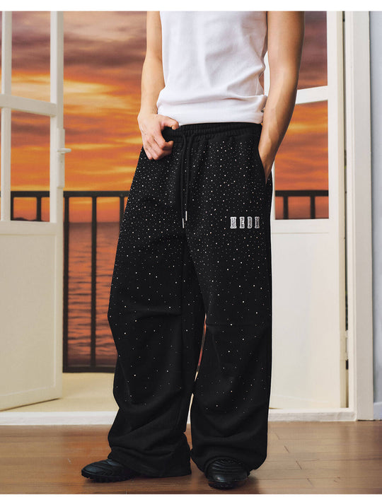 MEDM Starry Sky Rhinestone Baggy Sweatpants | Face 3 Face