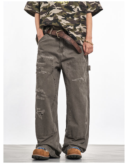 F3F Select Frayed Double Knee Work Painter Pants | Face 3 Face