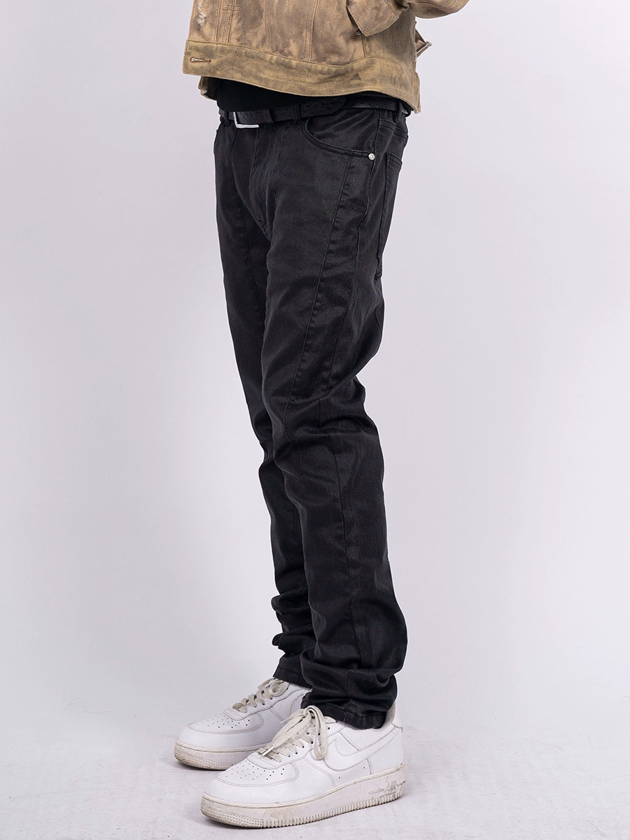 TGFCLUB Washed Waxed Slim Fit Jeans | Face 3 Face