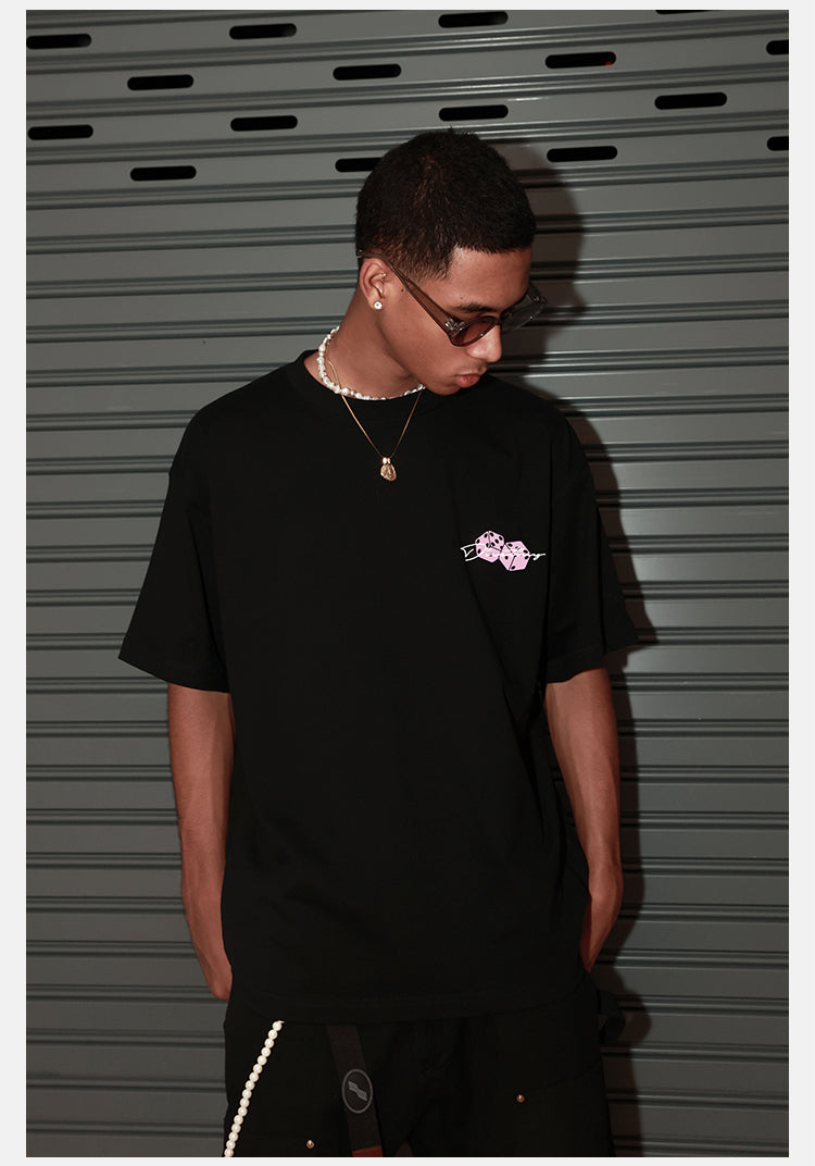 DICETINY Basic Dice Logo Embroidery Tee | Face 3 Face