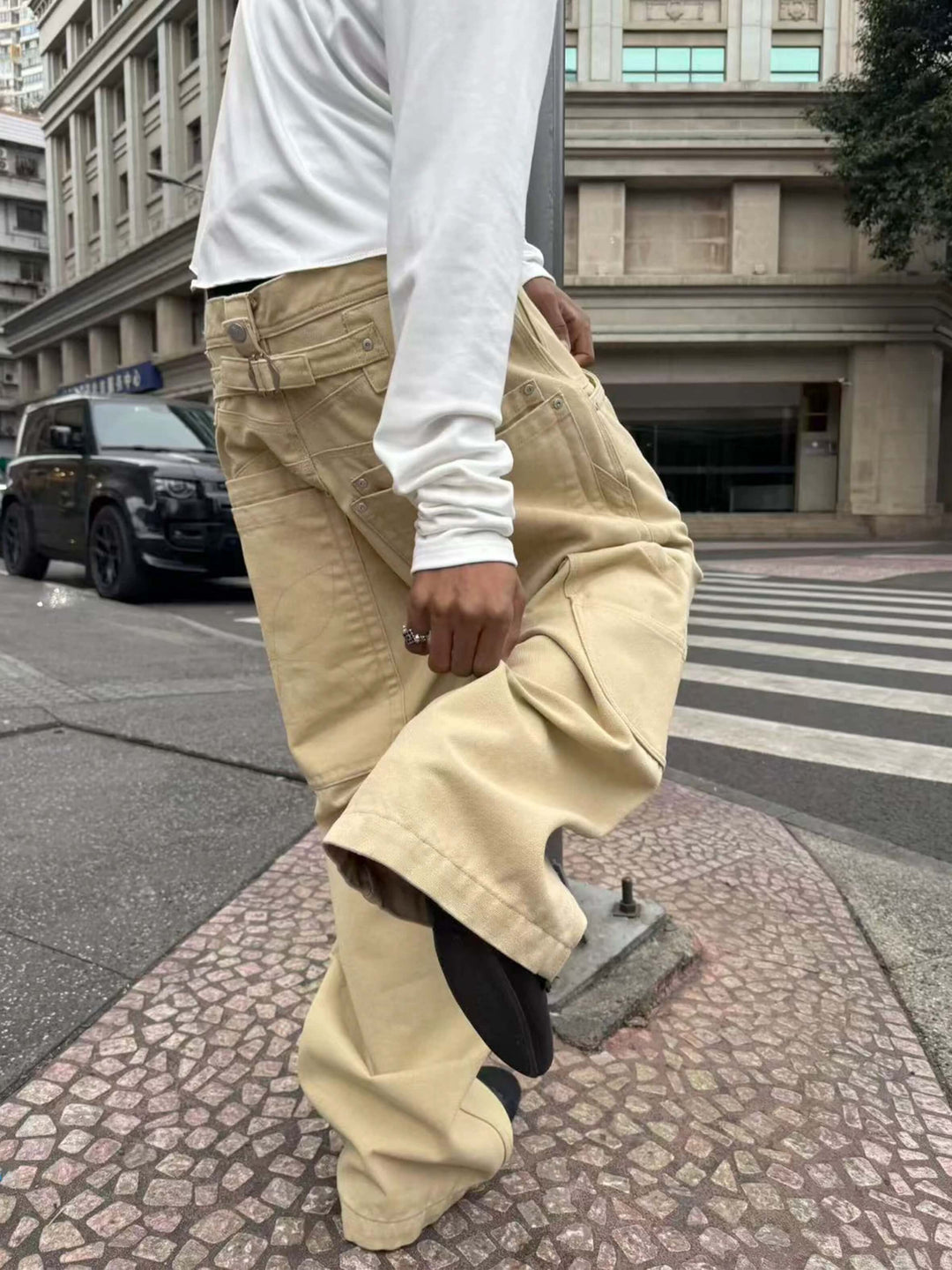 STEEPC Multi Layer Pocket Canvas Baggy Work Pants | Face 3 Face
