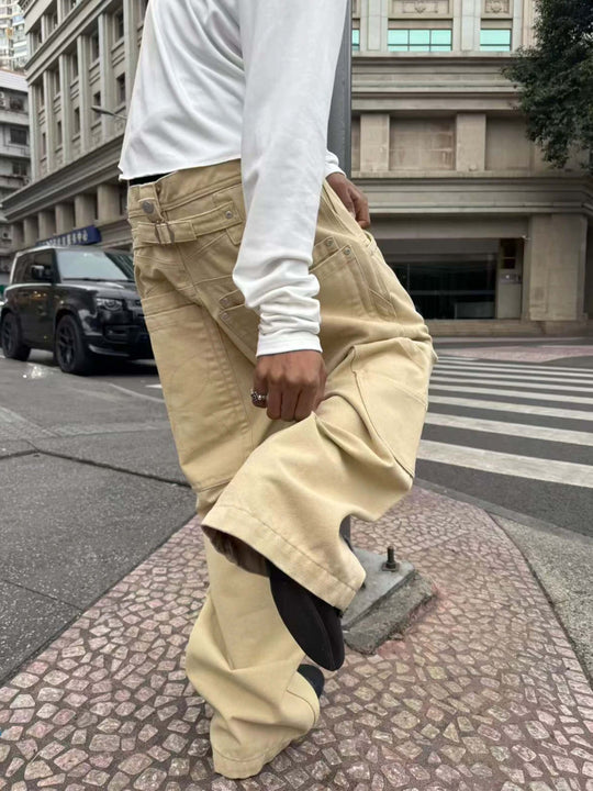STEEPC Multi Layer Pocket Canvas Baggy Work Pants | Face 3 Face