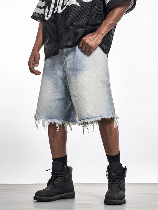 F3F Select Gradient Wash Denim Shorts | Face 3 Face