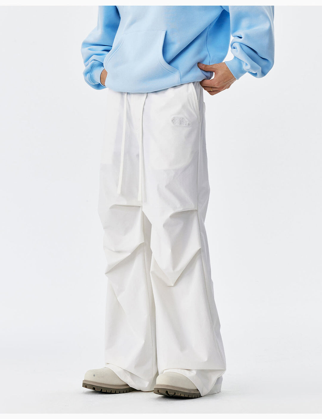 MEDM Knee Pleated Baggy Pants | Face 3 Face