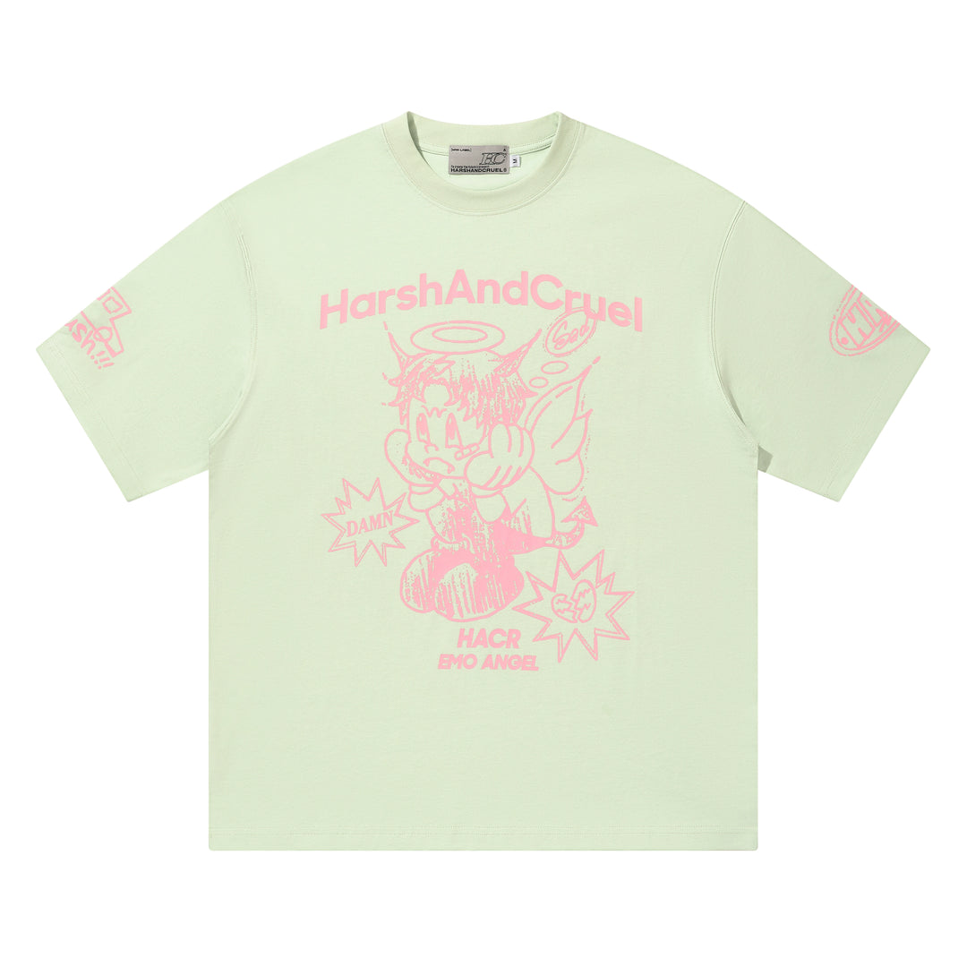 Harsh and Cruel Angel Graffiti Print Tee | Face 3 Face