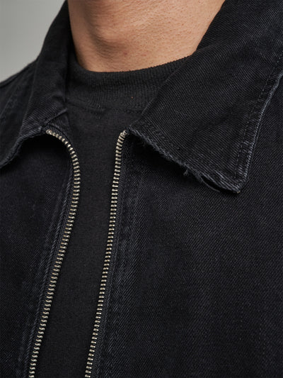 F3F Select Washed Denim Large Pockets Work Jacket | Face 3 Face