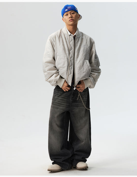 MEDM Crinkled Nylon MA-1 Bomber Jacket | Face 3 Face