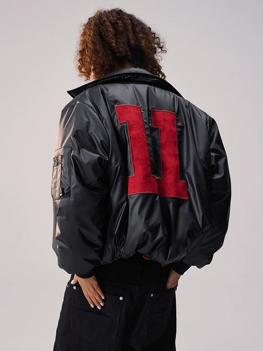 Remedy Number Patch Embroidered MA-1 Bomber Jacket | Face 3 Face