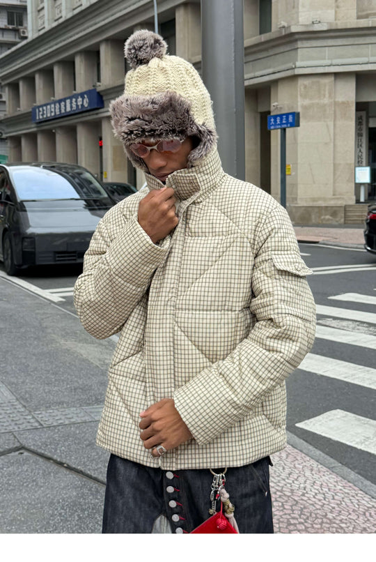 STEEPC Plaid Diamond Quilted Padded Jacket | Face 3 Face