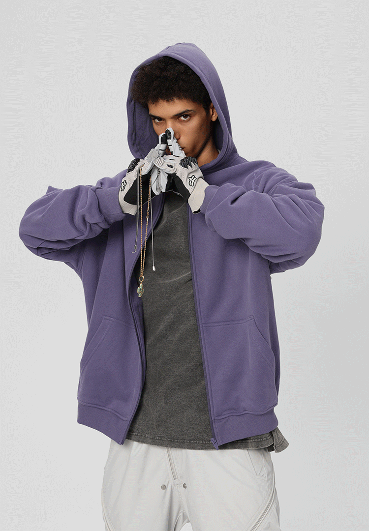 JHYQ Dead Tree Bird Printed Zipper Hoodie