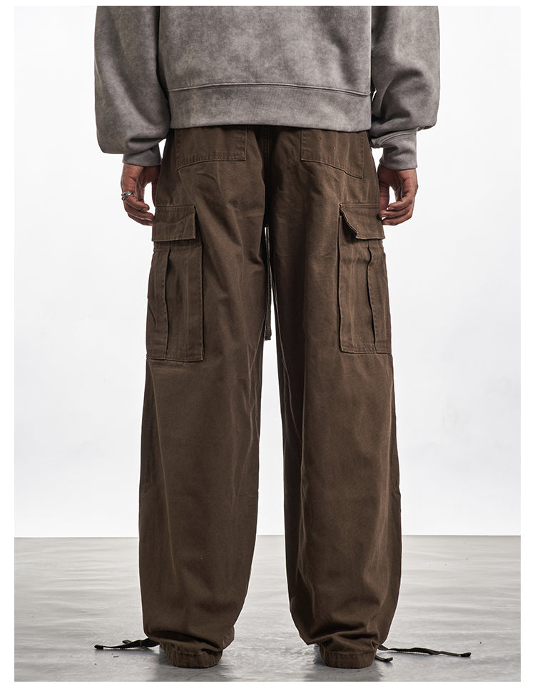F3F Select Drawstring Large Pockets Baggy Cargo Pants | Face 3 Face