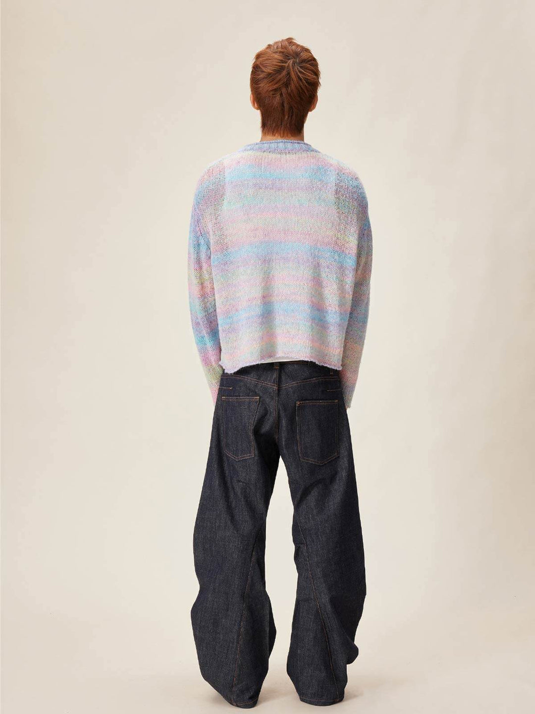 EVILKNIGHT(EK) Gradient Striped Knit Sweater | Face 3 Face
