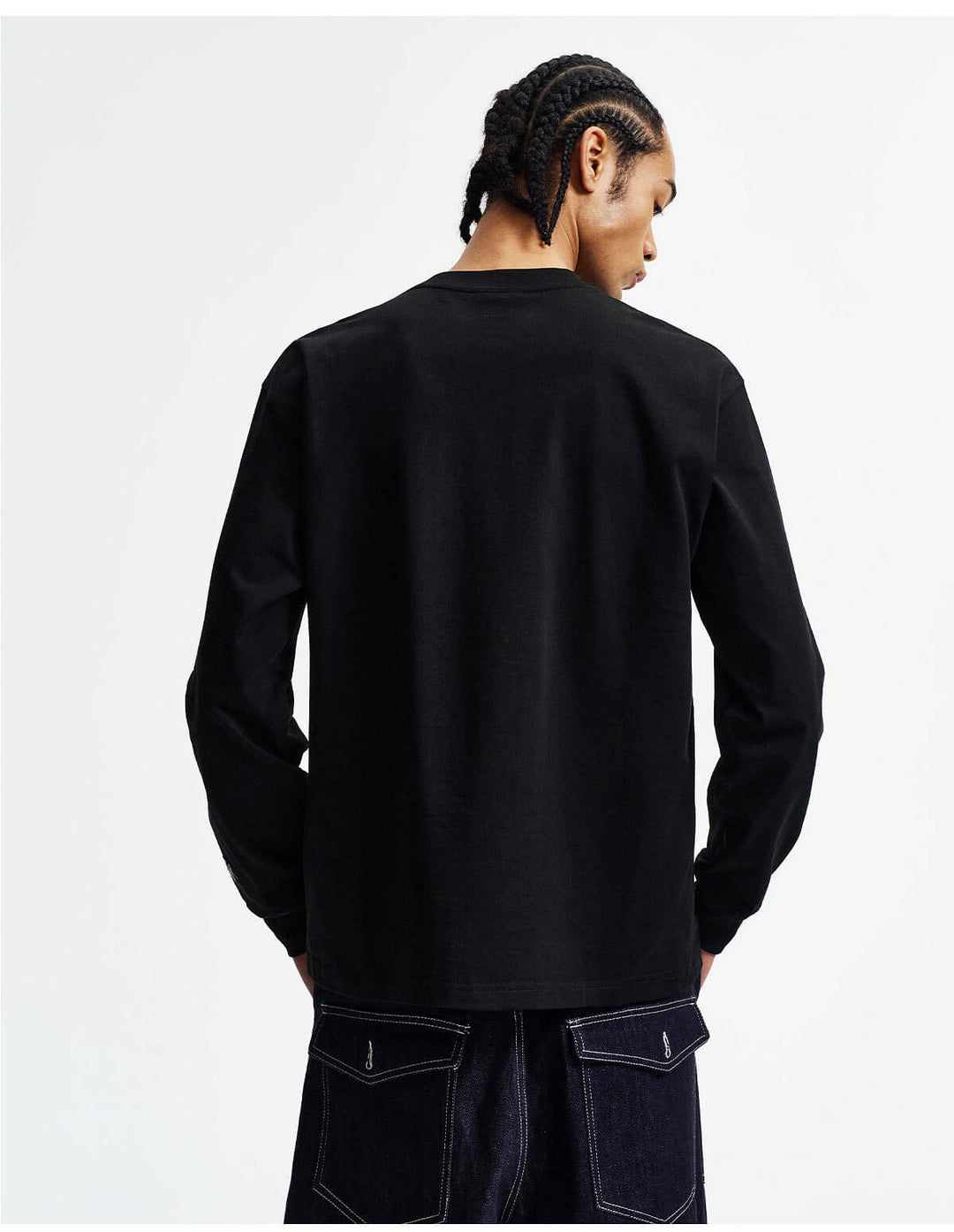 MEDM Leopard Print Logo Patch Long Sleeve Tee | Face 3 Face