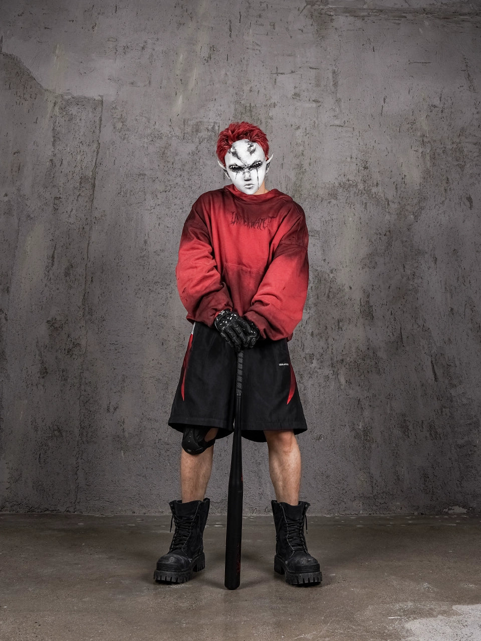 UNDERWATER Dirty Dye Aged Colorblock Nylon Shorts | Face 3 Face