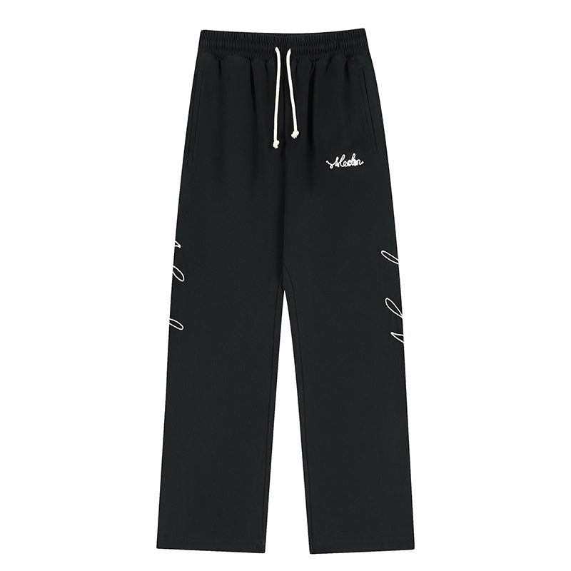 MEDM Basic Letters Embroidered Pants