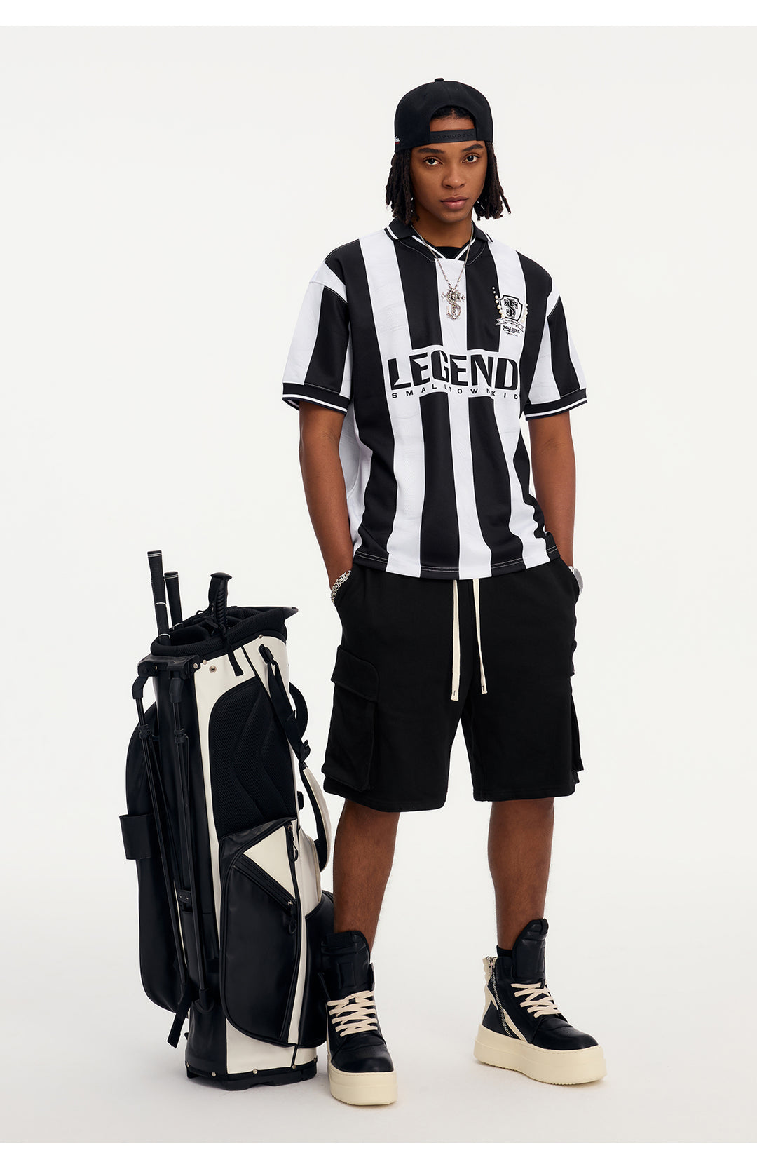 Small Town Kid Water Ripple Striped Polo Jersey | Face 3 Face