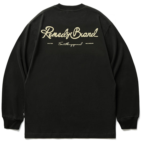 Remedy Script Print Long Sleeve Tee | Face 3 Face