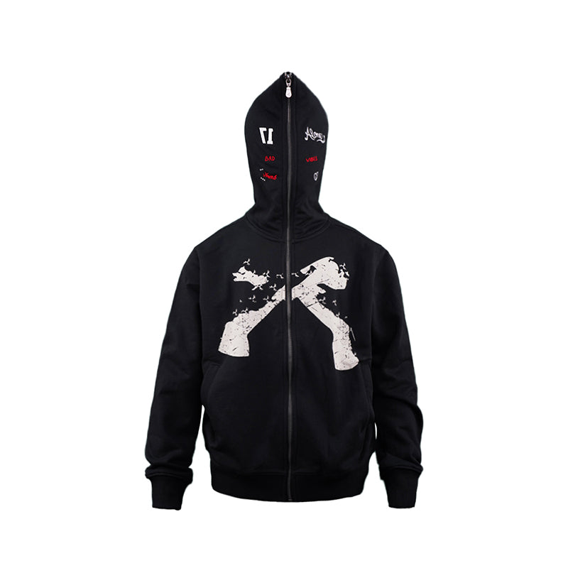 TGFCLUB Full Zip Printed Hoodie | Face 3 Face