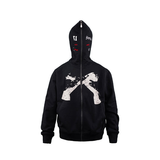 TGFCLUB Full Zip Printed Hoodie | Face 3 Face
