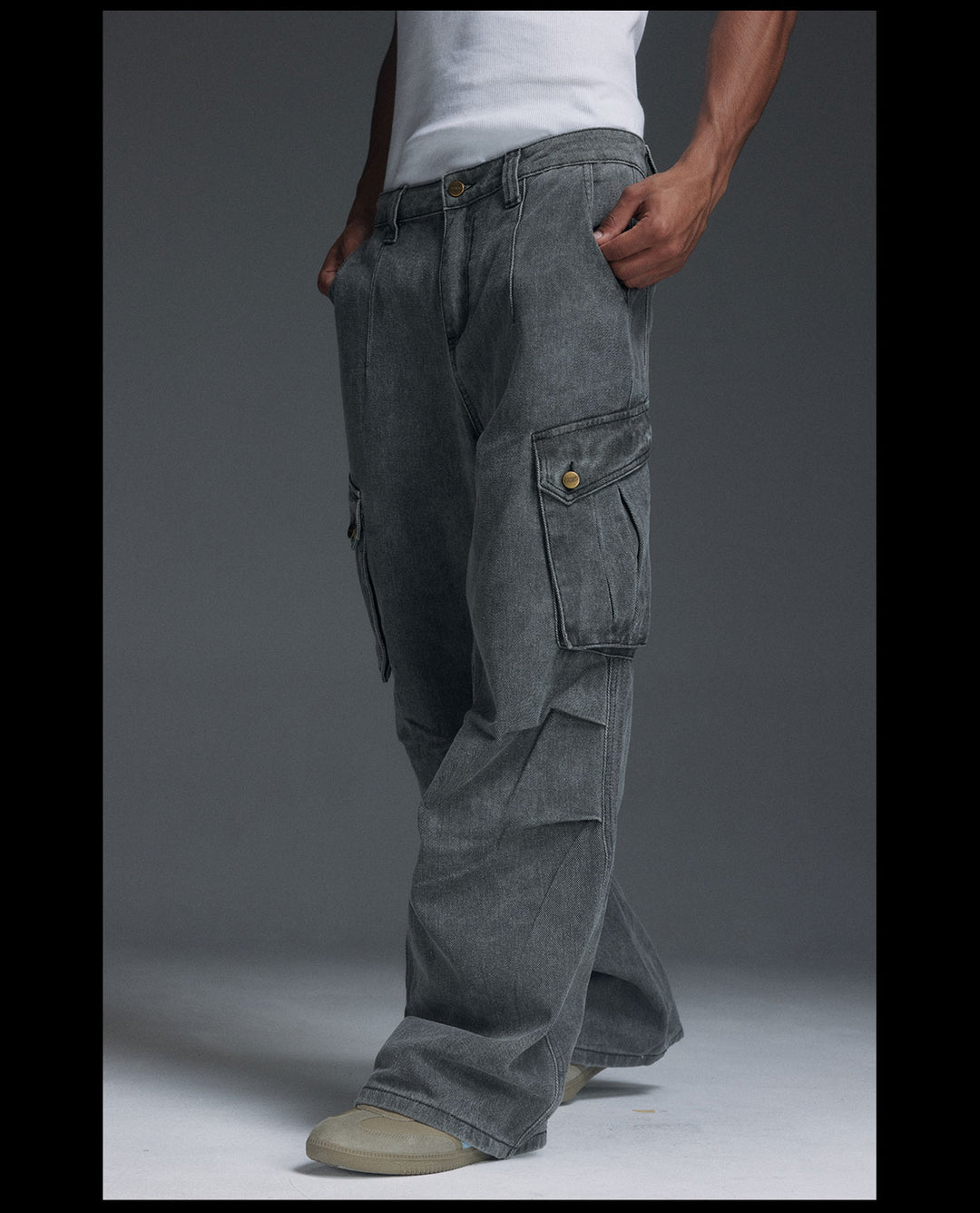 NOVACAM Washed 3D-Pocket Work Cargo Pants | Face 3 Face