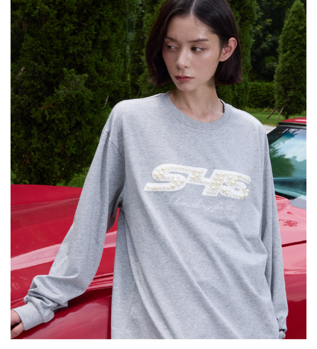 S45 Pearl Logo Patch Long Sleeve Tee | Face 3 Face