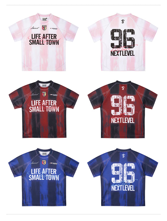 Small Town Kid Gradient Striped Soccer Jersey | Face 3 Face