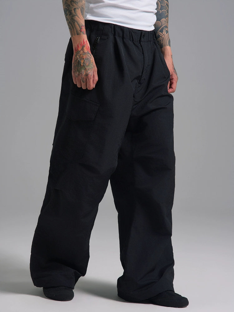 S45 Nylon Baggy Cargo Pants | Face 3 Face