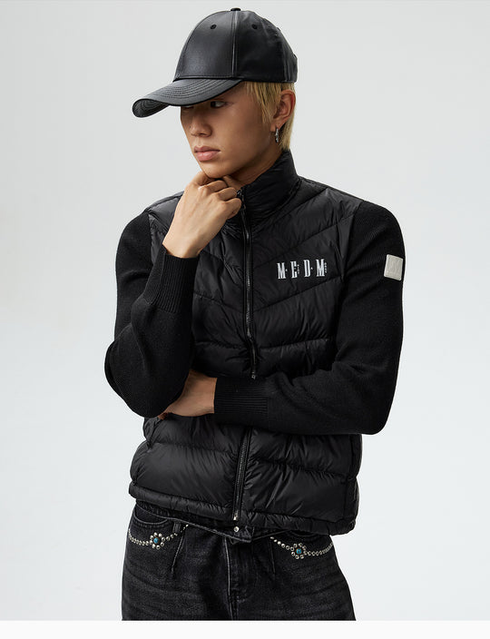 MEDM Shoulder Patchwork Lightweight Down Jacket | Face 3 Face