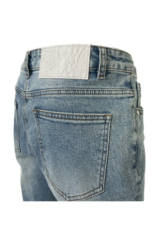 KARMANISTIC Cutoff Washed Flared Jeans | Face 3 Face