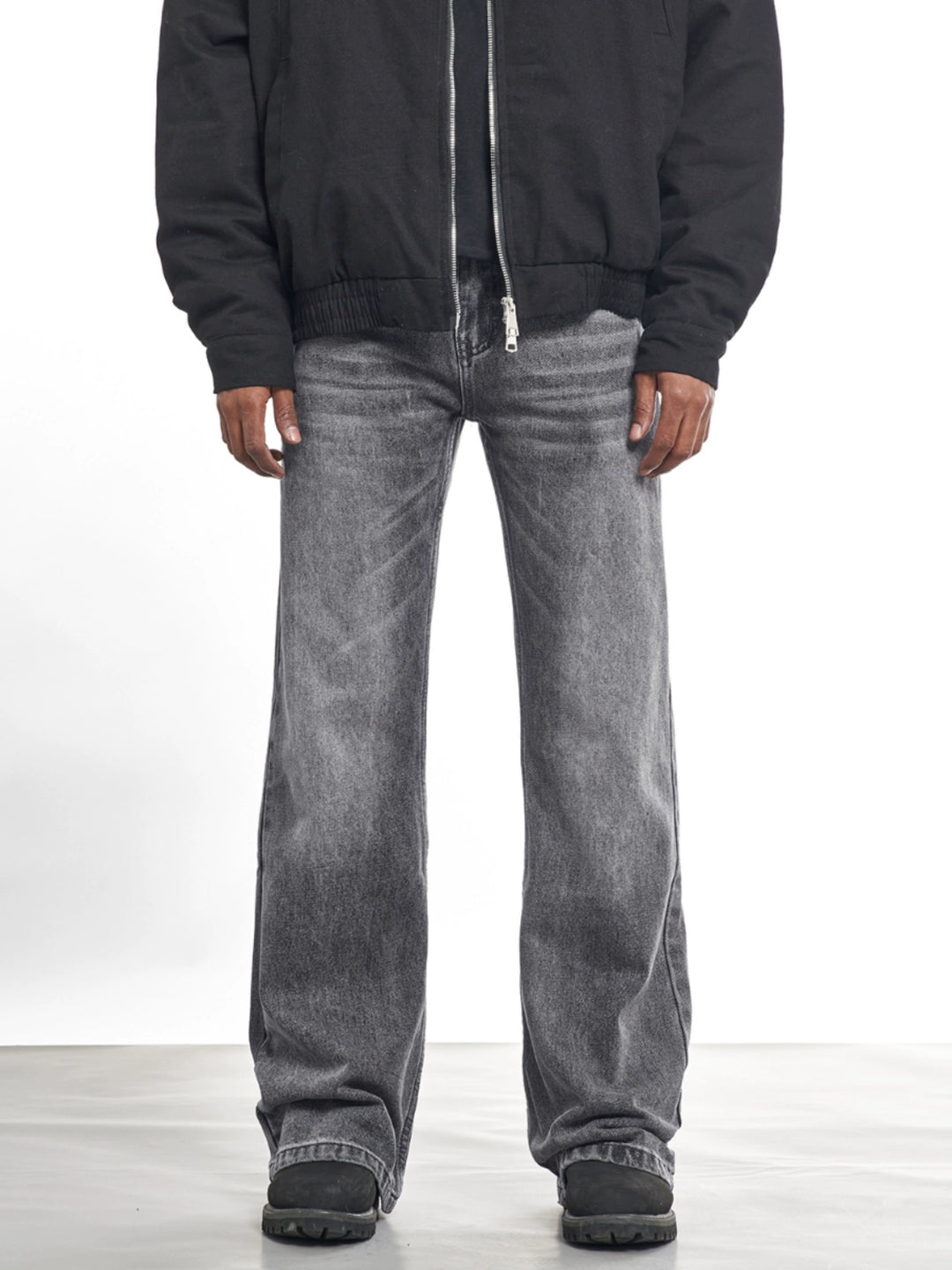 F3F Select Basic Black Gray Washed Jeans | Face 3 Face