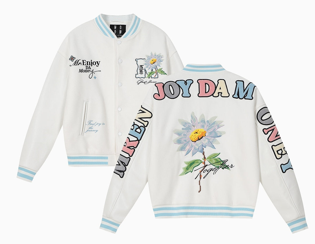 MEDM Daisy Floral Varsity Jacket | Face 3 Face