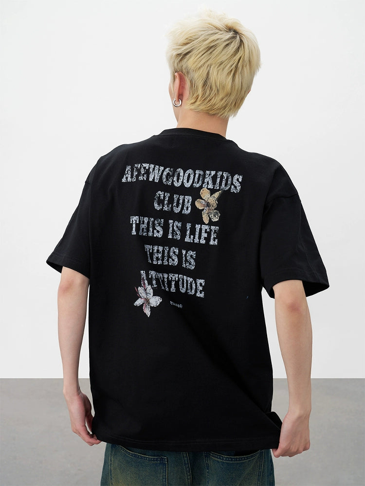 AFGK Ring Floral Logo Broken Print Tee | Face 3 Face