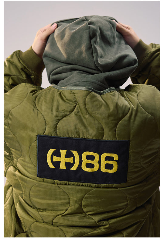 Remedy Patch Embroidered Quilted Military Jacket | Face 3 Face