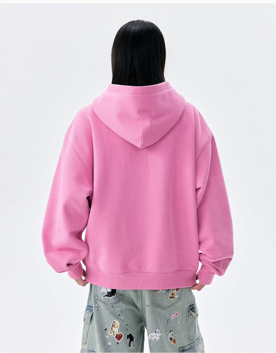 MEDM Flower Embroidered Zip Up Hoodie | Face 3 Face