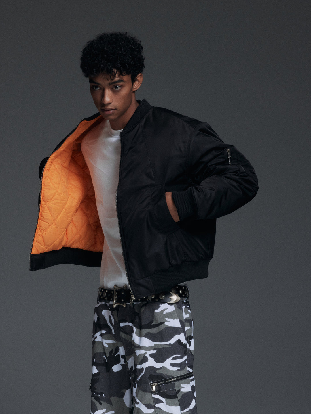 NOVACAM Black Short MA-1 Bomber Jacket | Face 3 Face