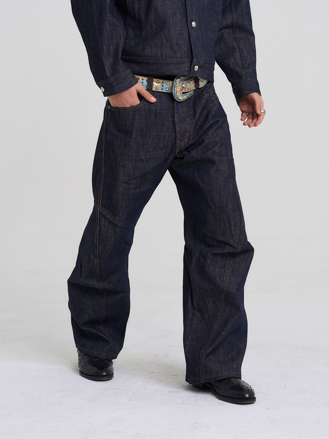 EVILKNIGHT(EK) Classic Tailoring Line Wide-Leg Jeans | Face 3 Face