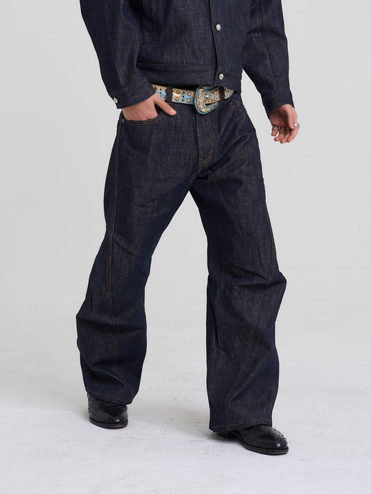 EVILKNIGHT(EK) Classic Tailoring Line Wide-Leg Jeans | Face 3 Face