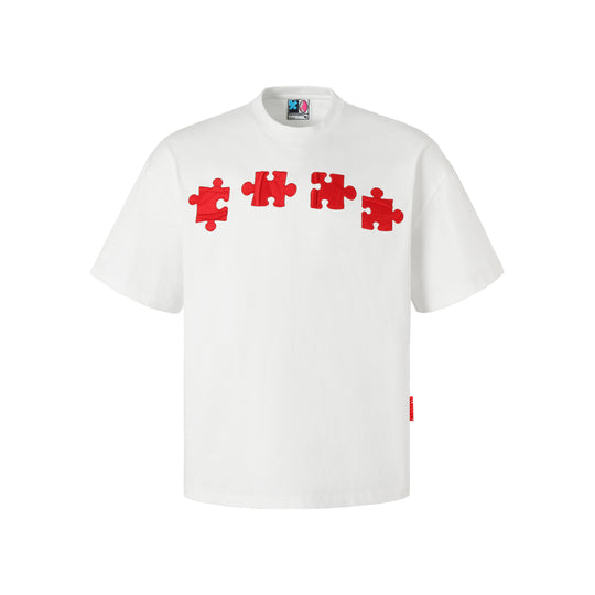 YADcrew Jigsaw 3D Texture Embroidery Tee