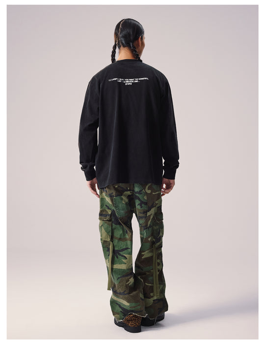 Remedy Distressed Camouflage Work Cargo Pants | Face 3 Face