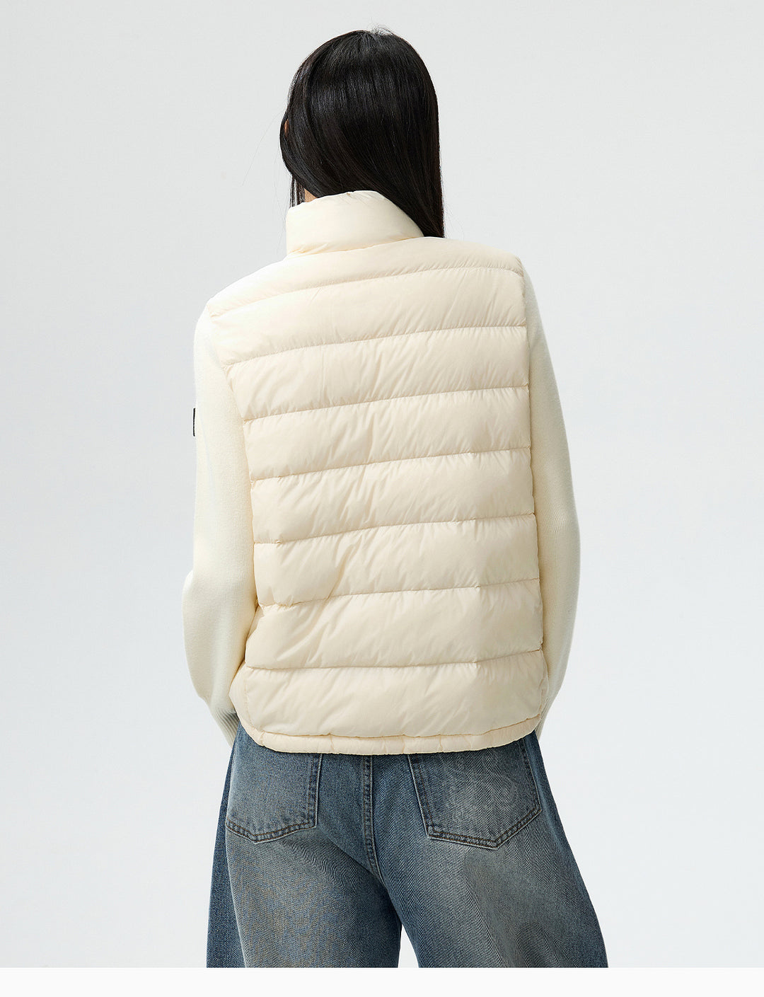 MEDM Shoulder Patchwork Lightweight Down Jacket | Face 3 Face