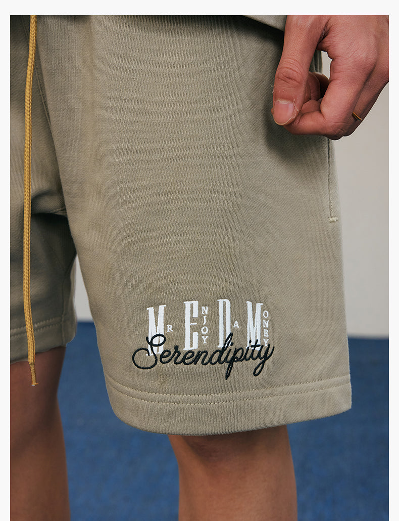 MEDM 3D Embroidered Sweat Shorts | Face 3 Face
