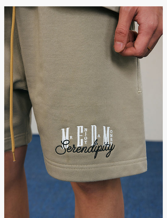 MEDM 3D Embroidered Sweat Shorts | Face 3 Face