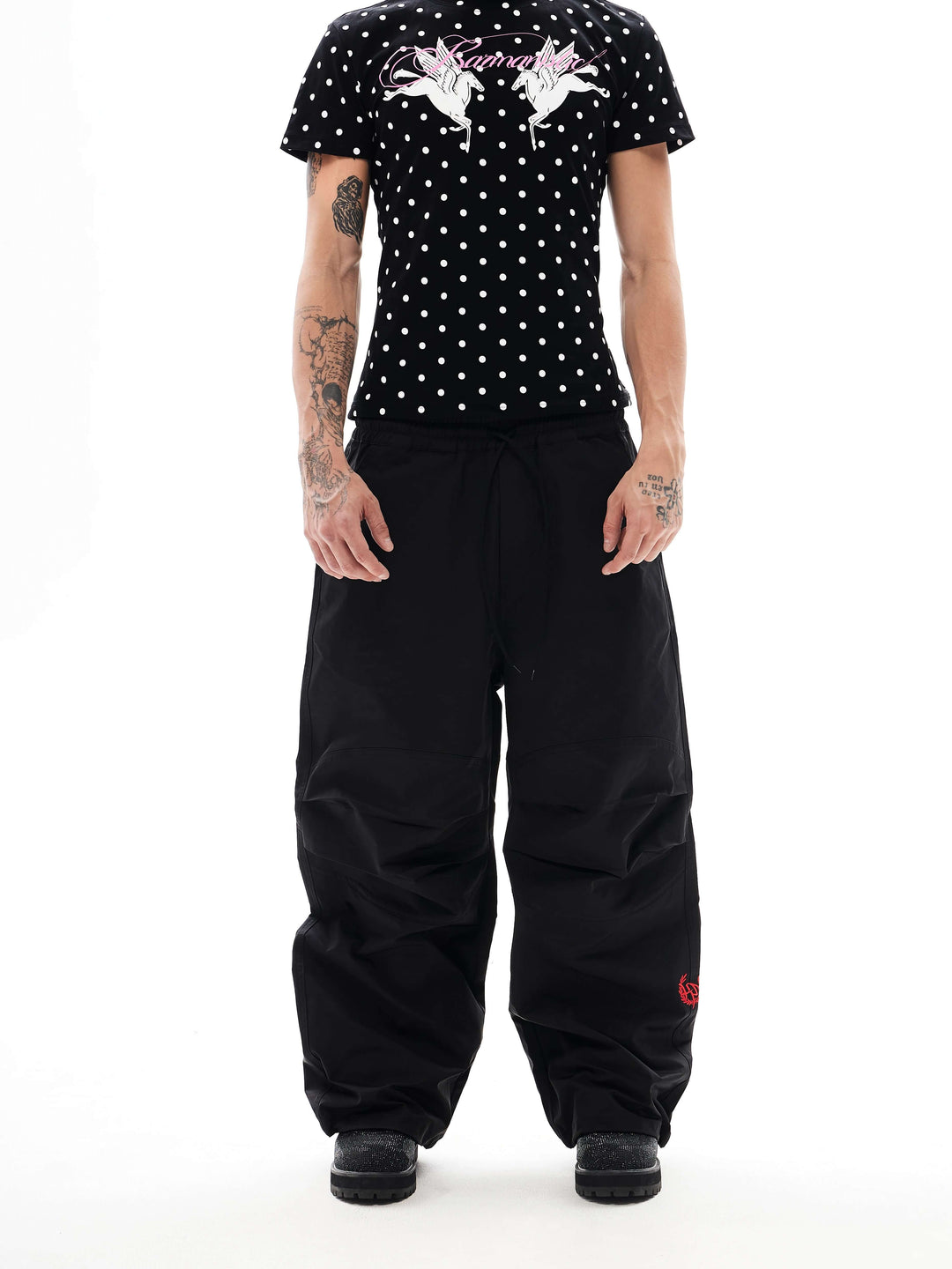 KARMANISTIC 3D Cut Nylon Parachute Pants | Face 3 Face