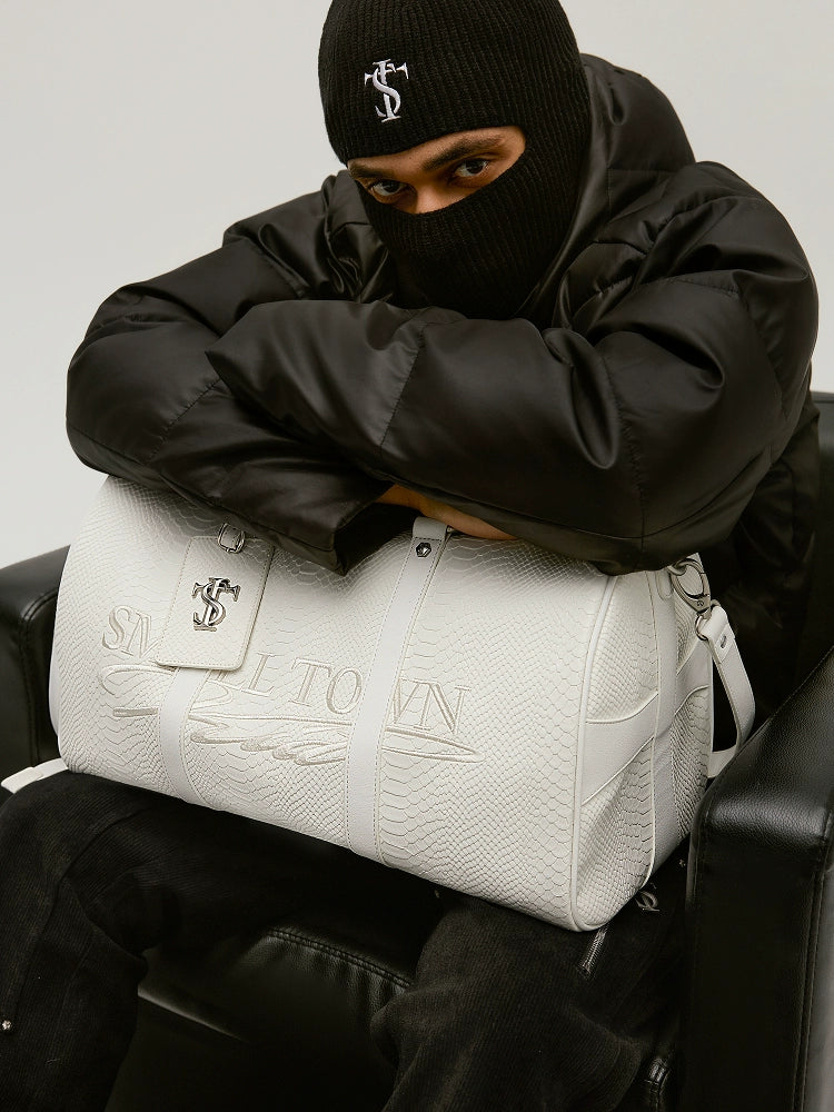 Small Town Kid Snake Pattern Leather Weekender Bag | Face 3 Face