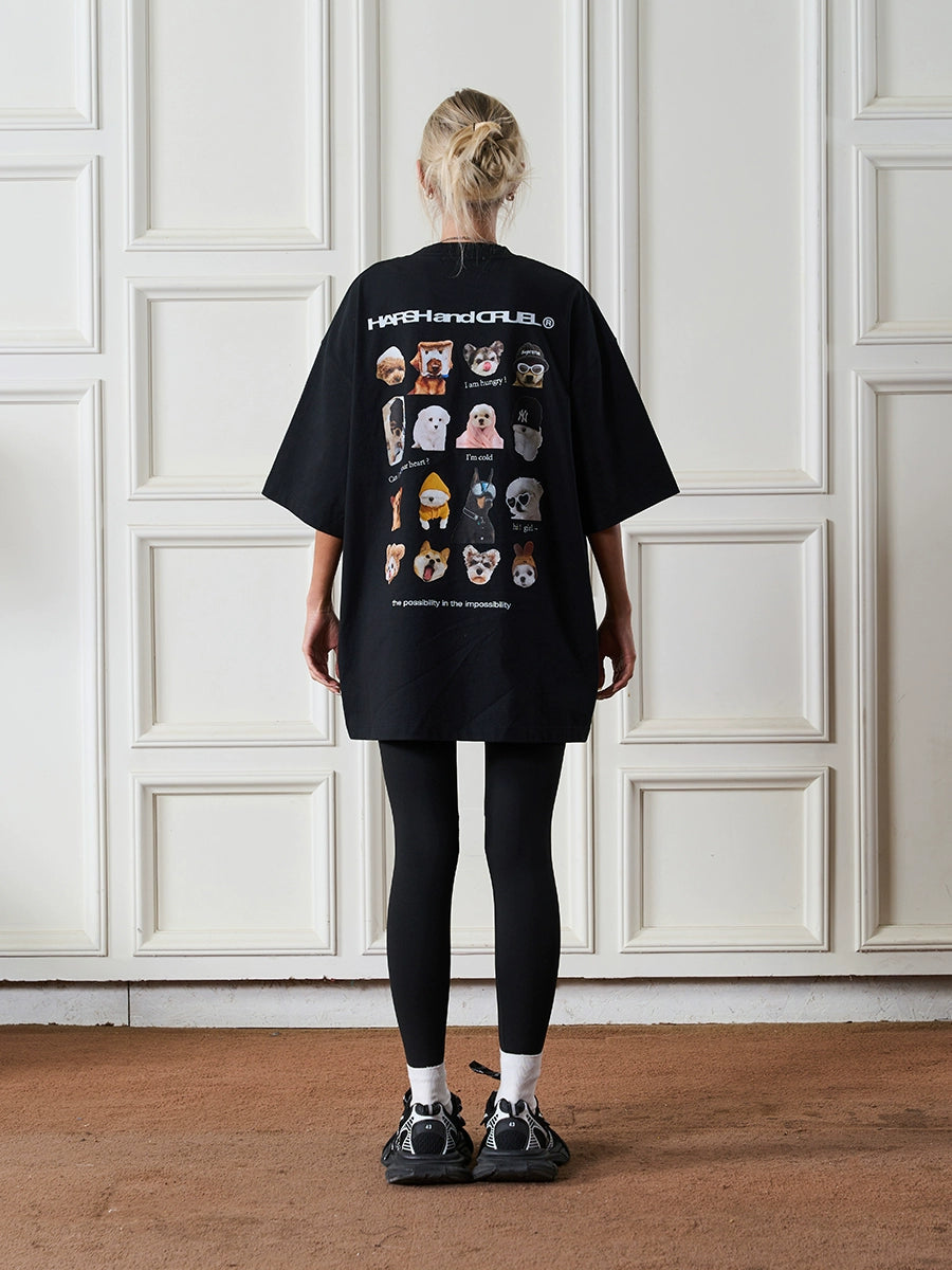 Harsh and Cruel Dogs Logo Printed Tee
