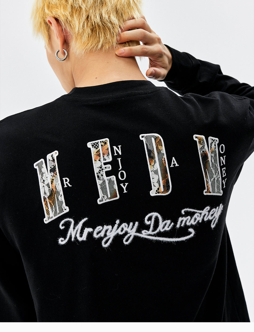 MEDM Fire Lace Logo Patch Long Sleeve Tee | Face 3 Face