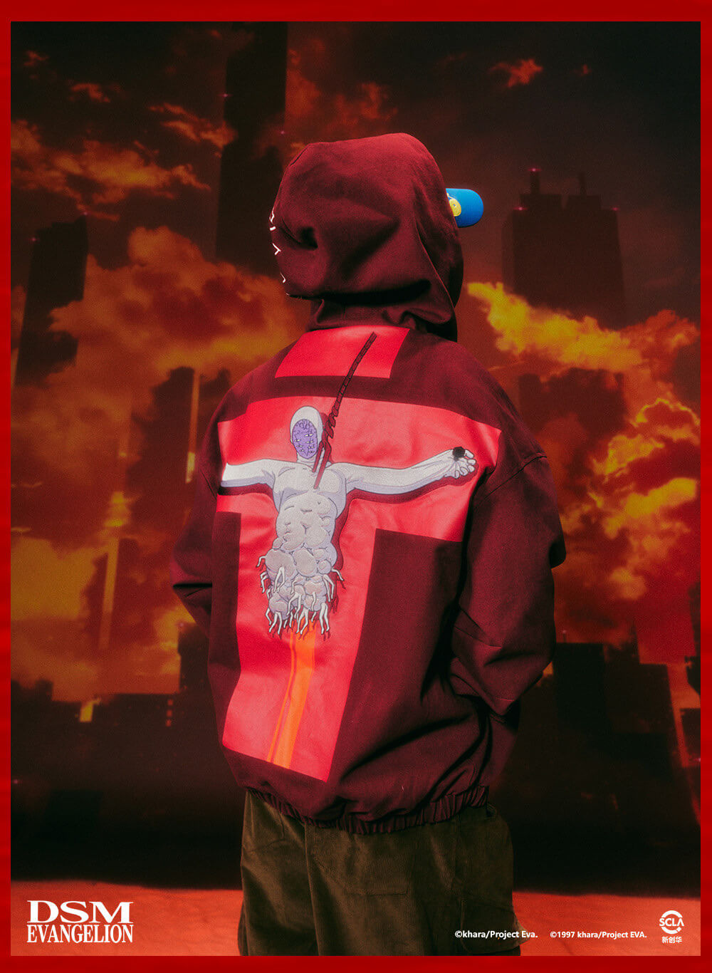 DSM x EVA Second Angel Lilith Washed Zip Up Hooded Jacket | Face 3 Face